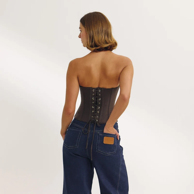 Bustier Bandeau - Marron Foncé