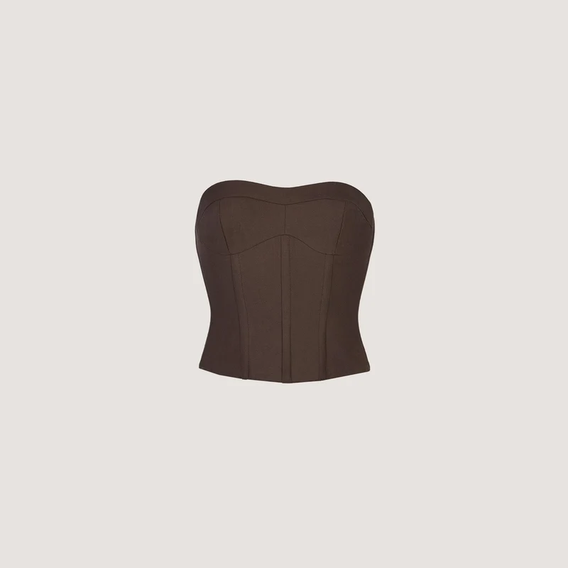Bustier Bandeau - Marron Foncé