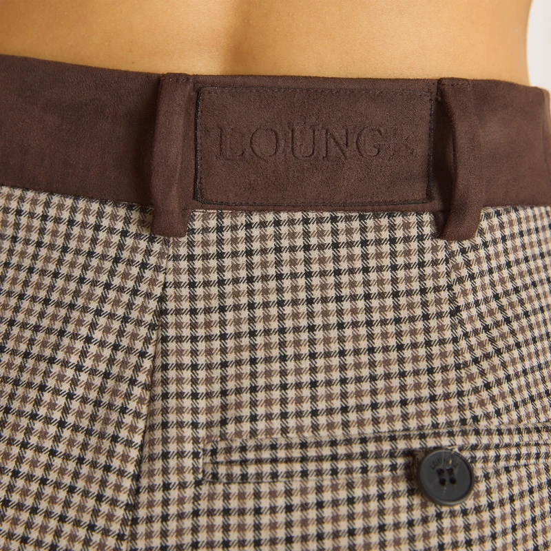 Pantalon Pied-de-Poule - Marron