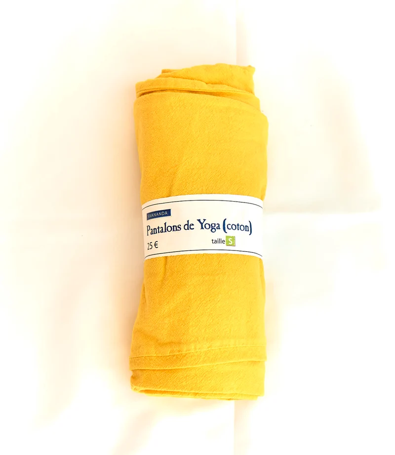 Pantalon de yoga 100% coton (jaune tournesol)