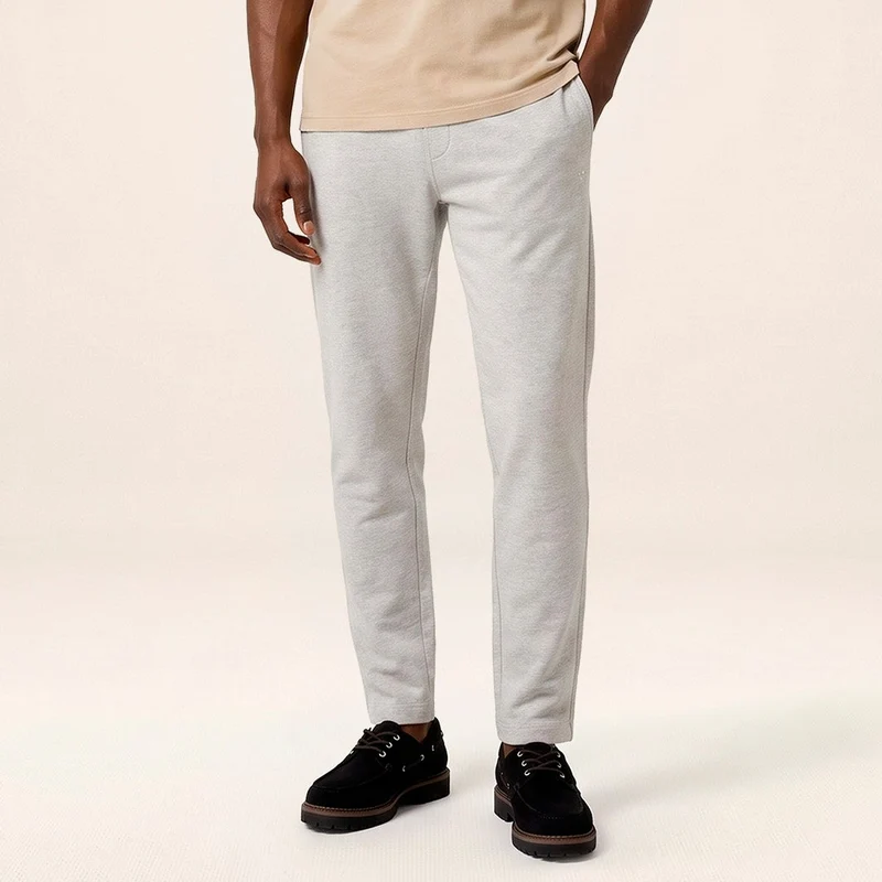 Jogging 100% coton French Rib gris chiné Paolo