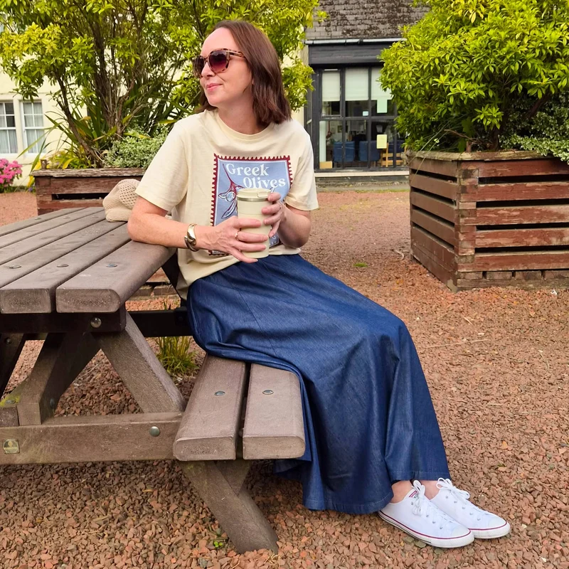 Maxi Chambray Skirt - Denim