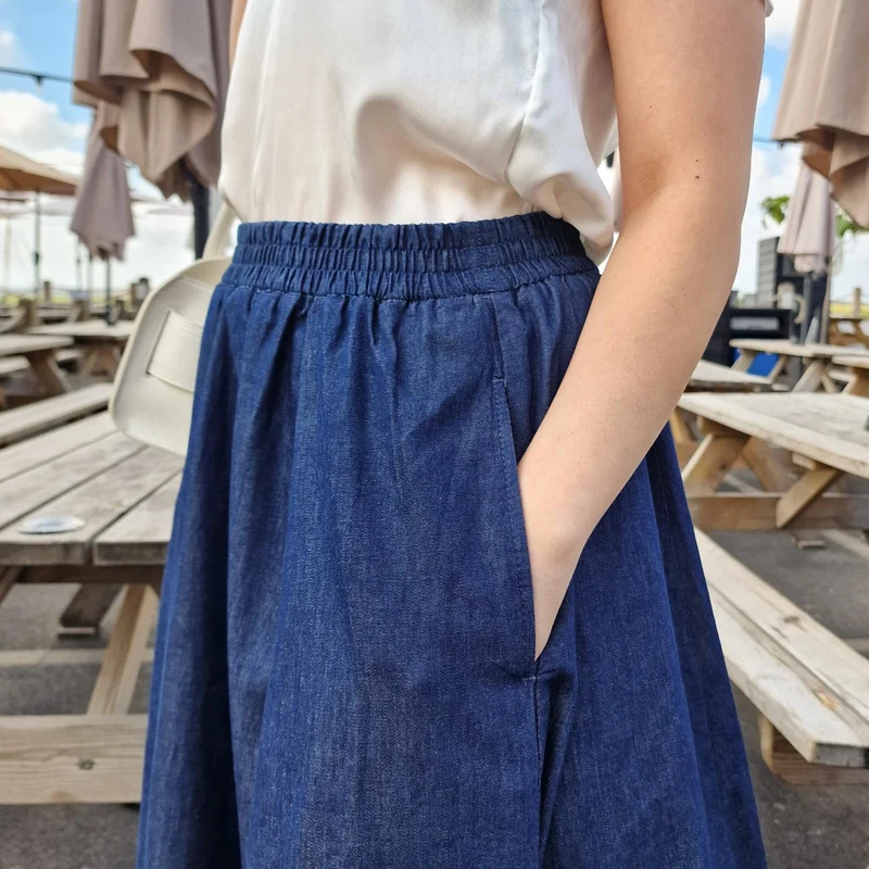 Maxi Chambray Skirt - Denim