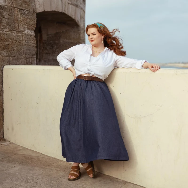 Maxi Chambray Skirt - Denim