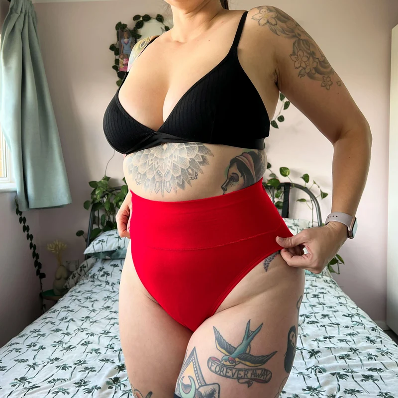 Organic Cotton Super High Leg Knickers - Lobster