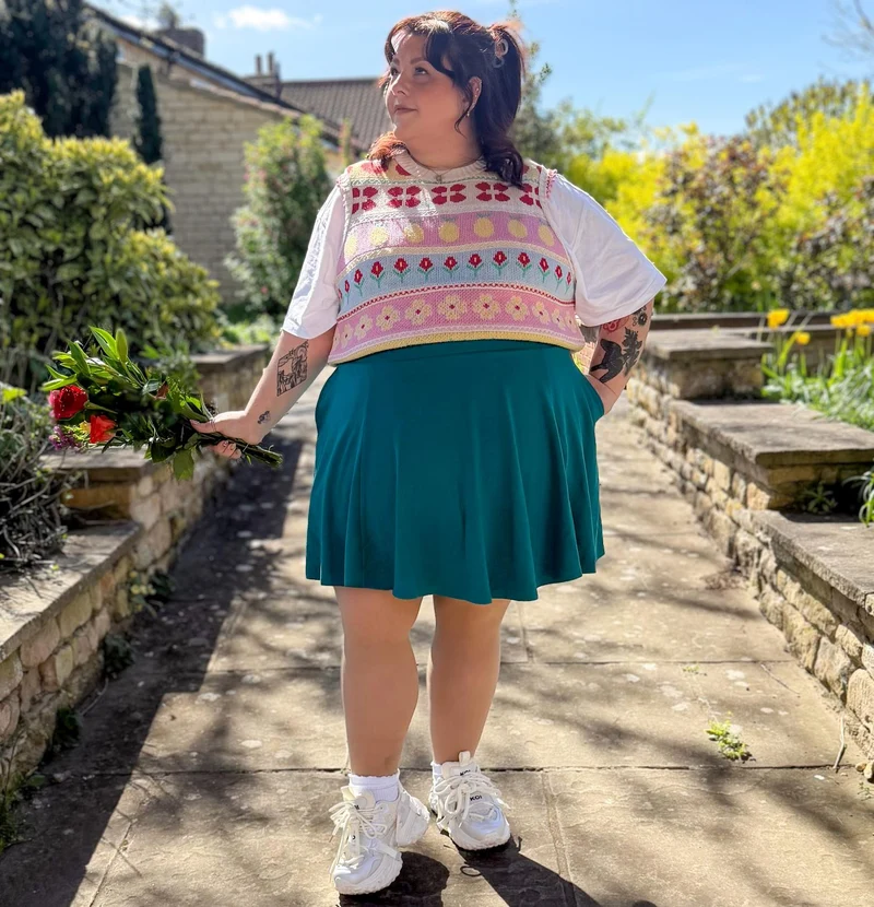Mini Flare Skirt - Ocean Teal