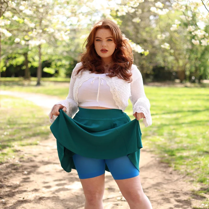 Mini Flare Skirt - Ocean Teal