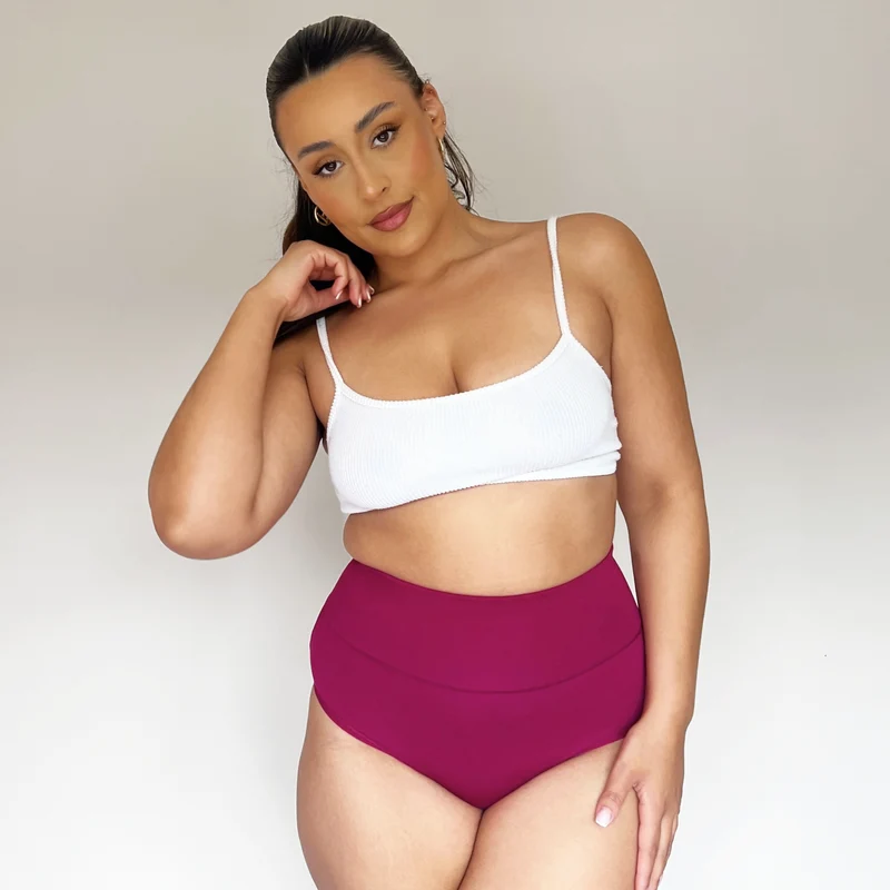 Organic Cotton Full Brief Knickers - Raspberry Pie