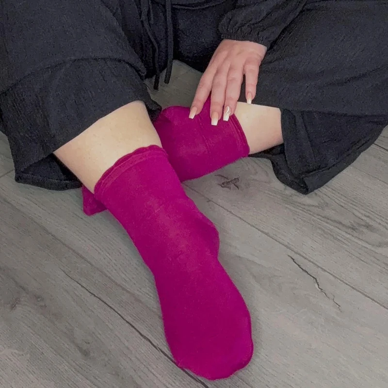 Ultimate Bamboo Ankle Socks - 3 Pairs in Hibiscus