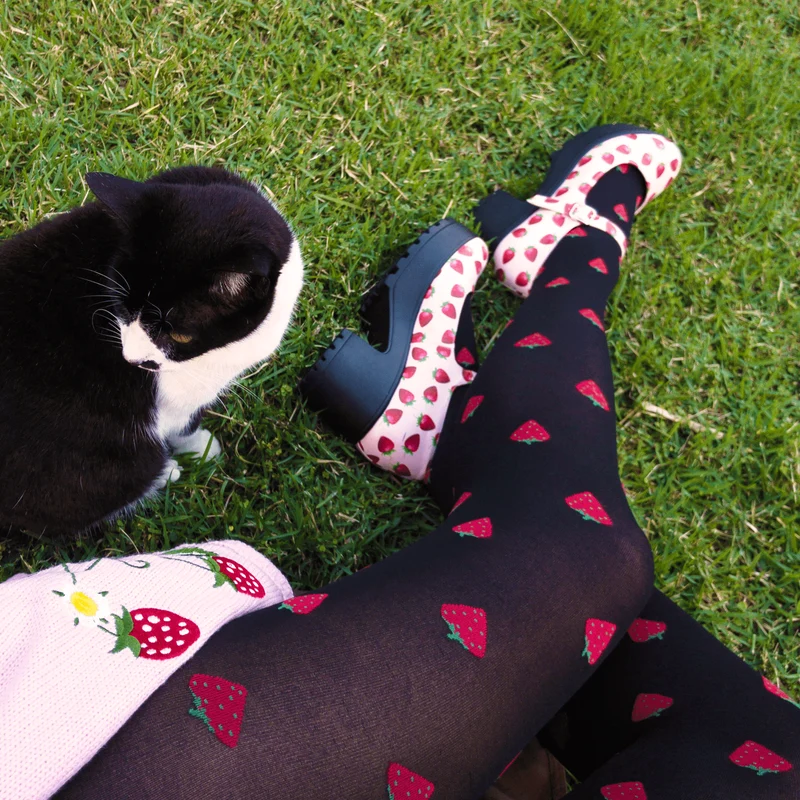 Juicy Fruit Print Tights