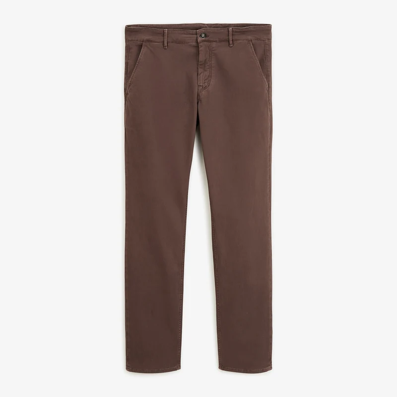 Pantalon coupe confort coton stretch marron 702