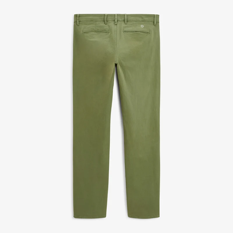 Pantalon coupe confort coton stretch vert thym 702