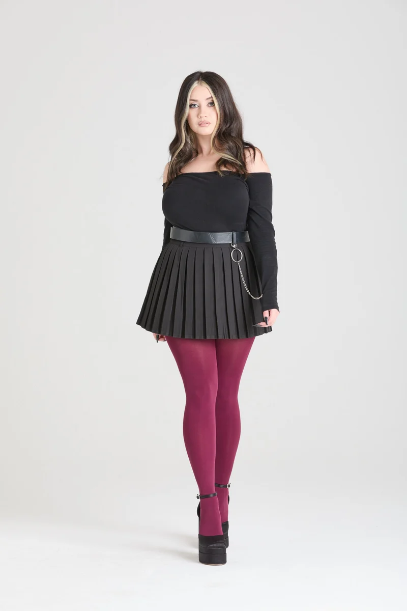 80 Denier Tights - Cherry