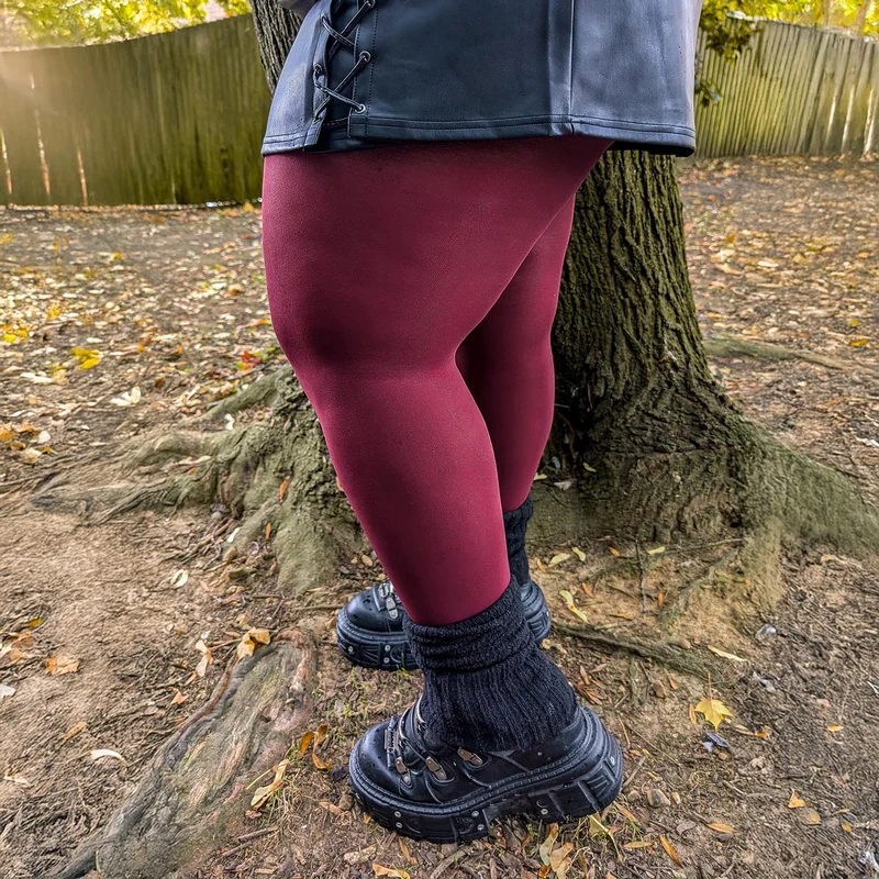 80 Denier Tights - Cherry