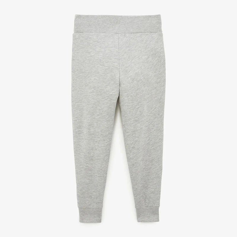 Pantalon de jogging garçon en molleton gris chiné
