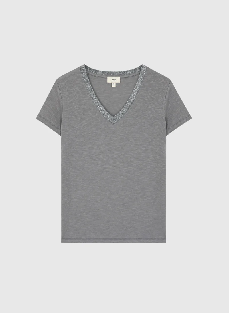 TEE-SHIRT TERRY acier