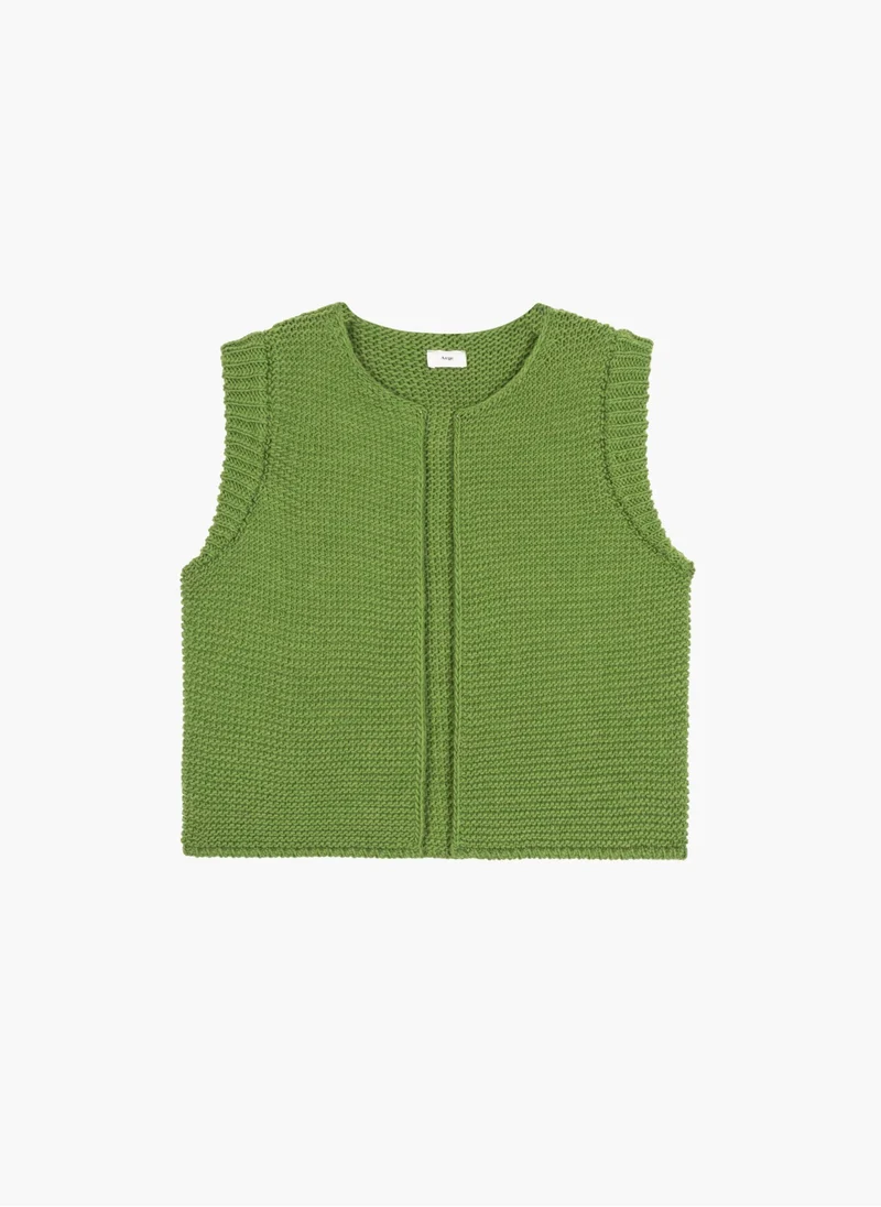 CARDIGAN SANS MANCHE LEGRINGOU mousse