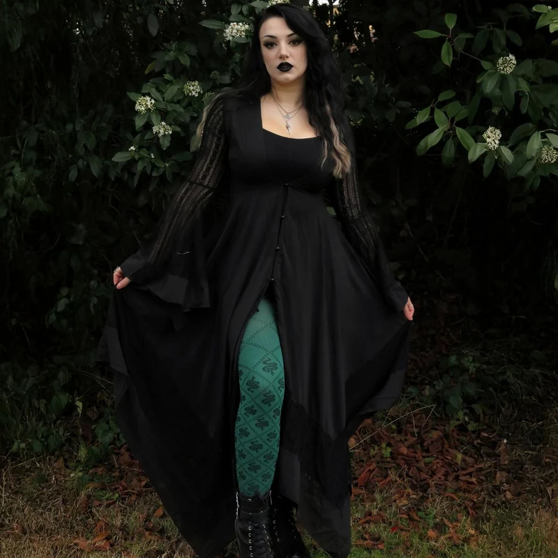 80 Denier Opaque Tights - Corra Snakes - Foliage Green