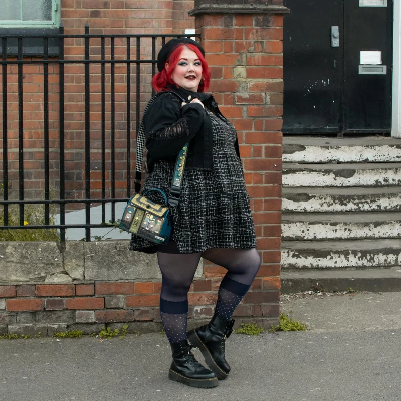 Seoul Chic Faux Sock Tights - Navy