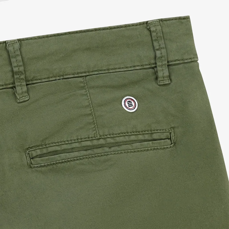 Bermuda 200 coupe confort en coton vert kaki