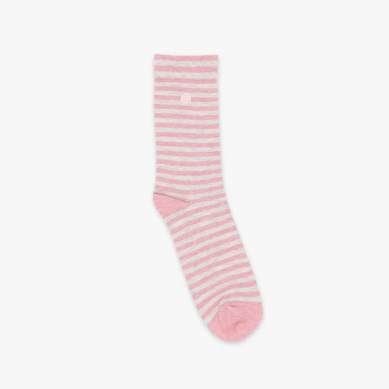 Pack 3 paires de chaussettes unies et rayées rose et bleu ciel