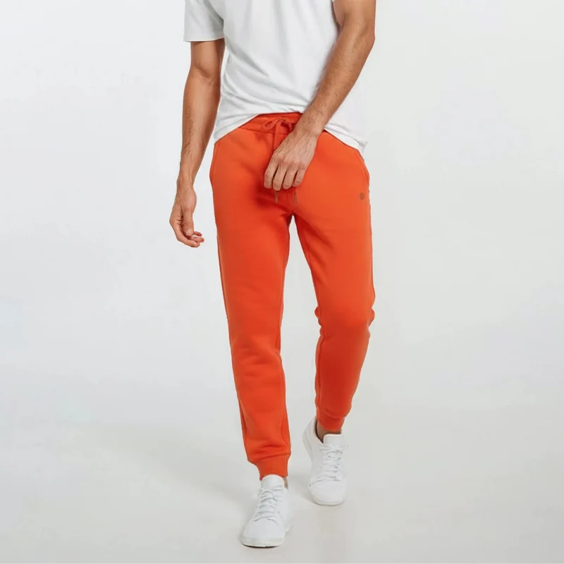 Pantalon de jogging en molleton brossé orange cuivre