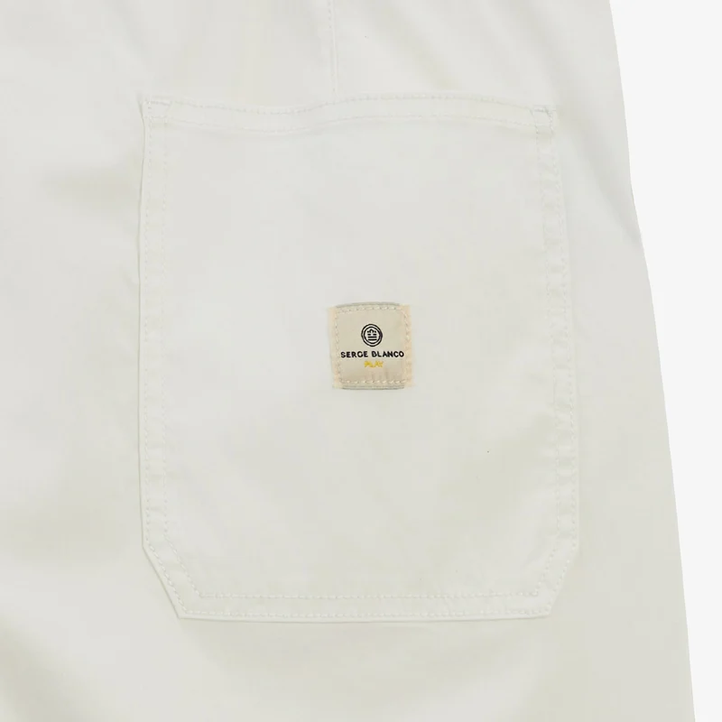 Bermuda 743 taille élastiquée blanc off-white