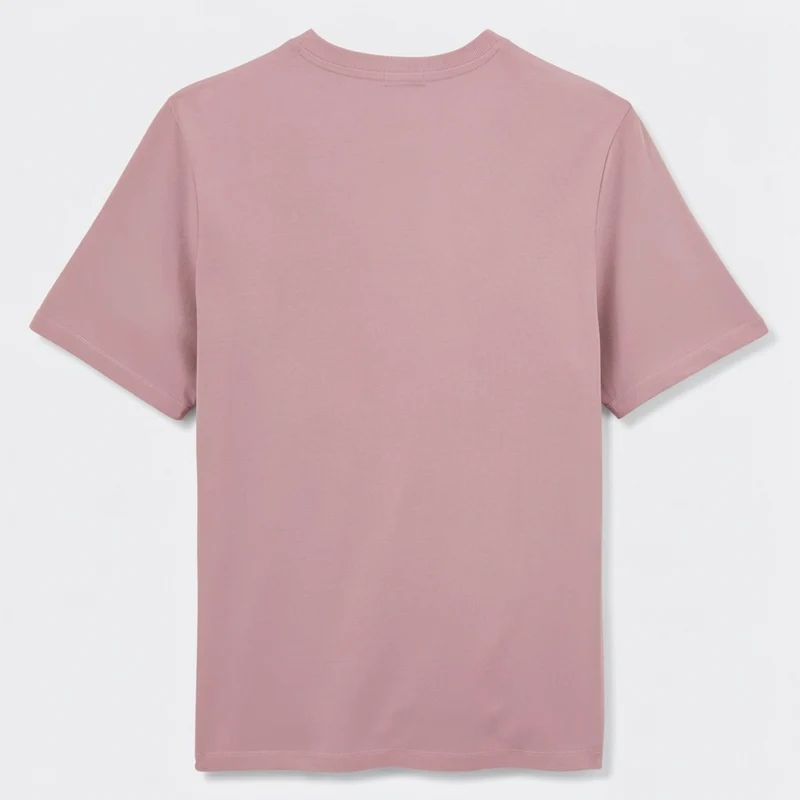T-shirts col rond Tobias en coton rose avec imprimé poitrine