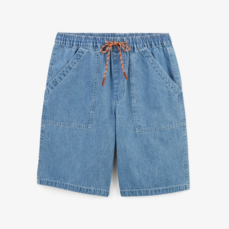 Bermuda 550 en coton coupe ample bleu denim