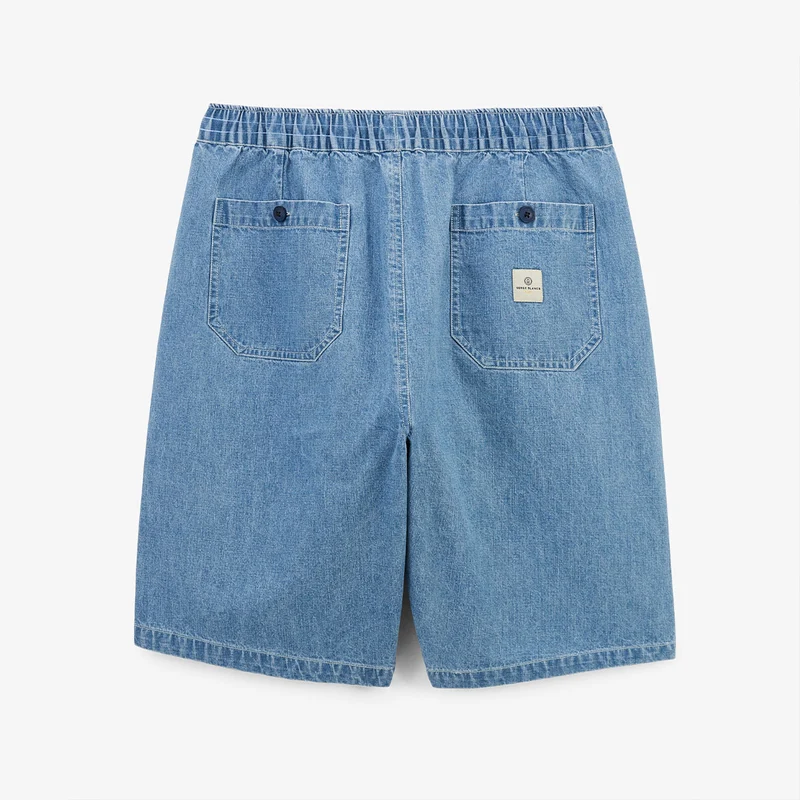 Bermuda 550 en coton coupe ample bleu denim