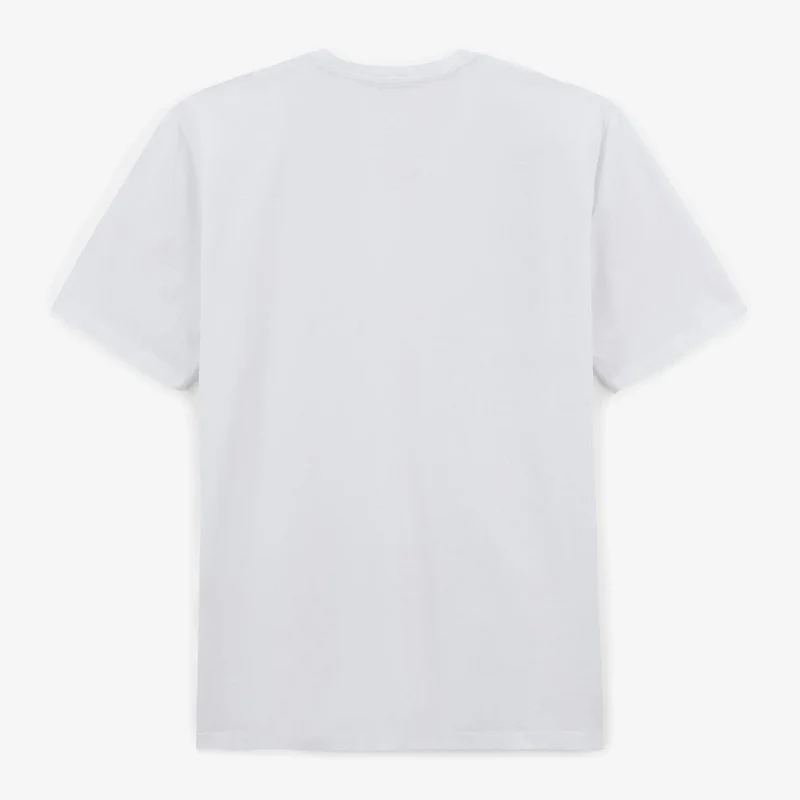 T-shirts col rond Théo en coton blanc avec broderie dos
