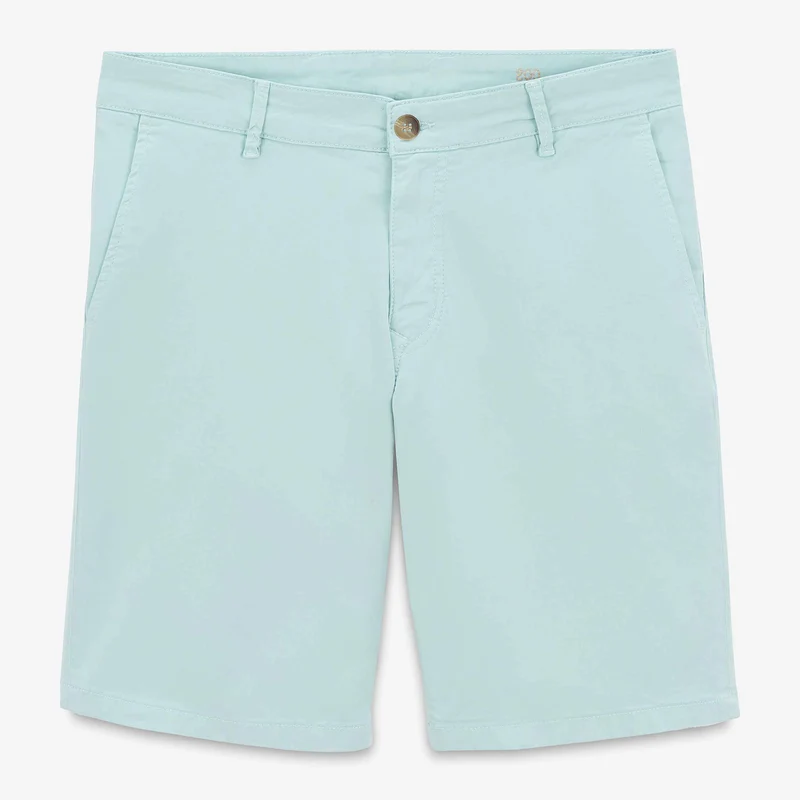 Bermuda 200 coupe confort en coton bleu ciel