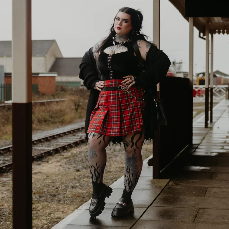 Flames Sheer Tights