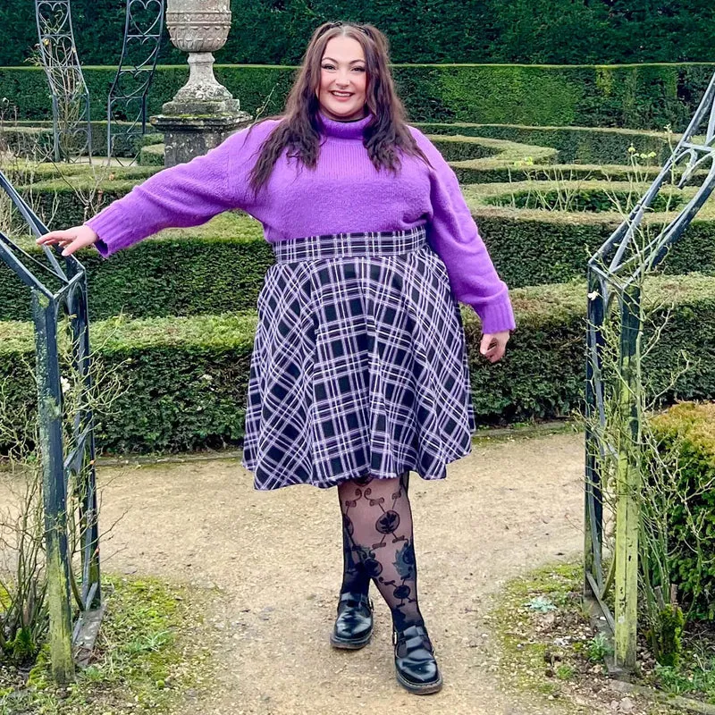 Plaid Flare Skirt - Moorland