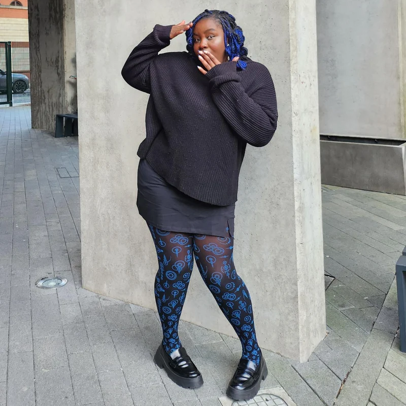 80 Denier Opaque Tights - Crop Circles