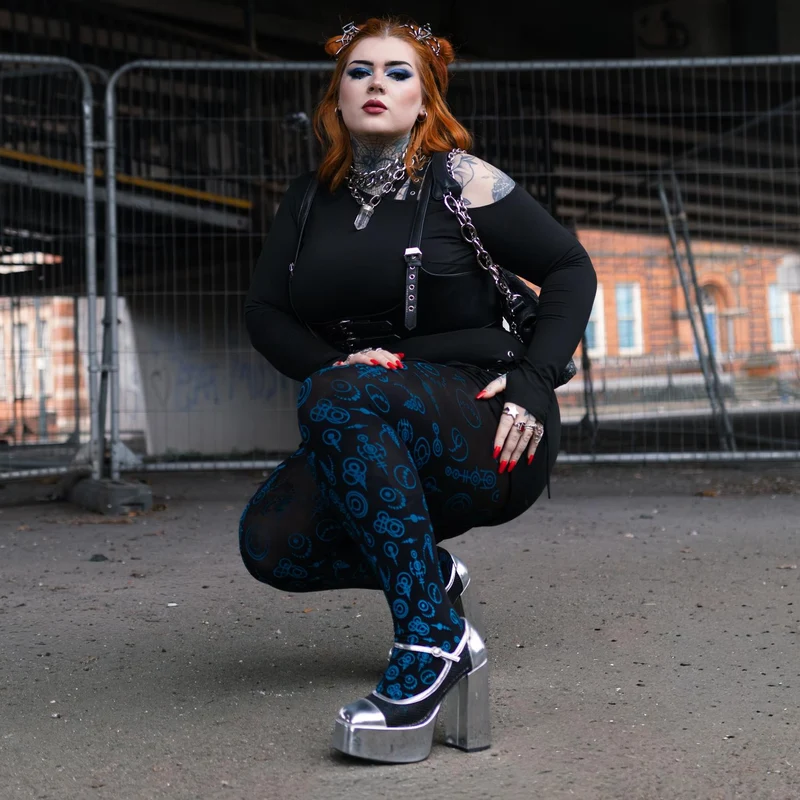 80 Denier Opaque Tights - Crop Circles