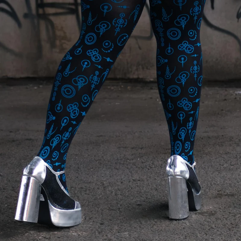 80 Denier Opaque Tights - Crop Circles