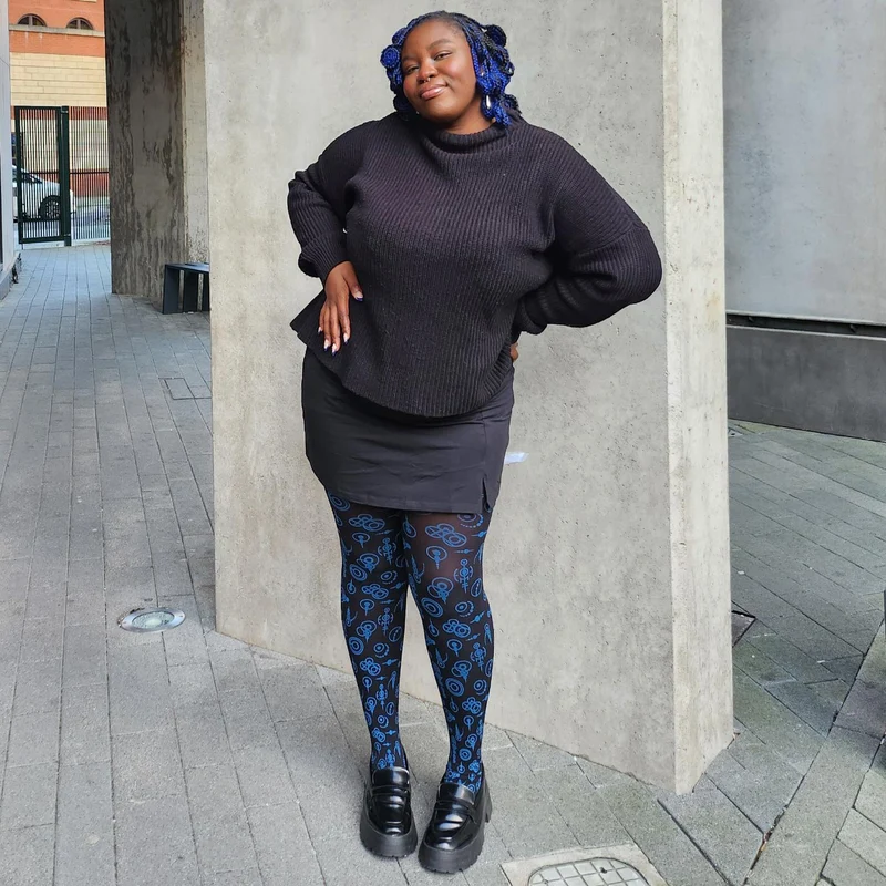 80 Denier Opaque Tights - Crop Circles