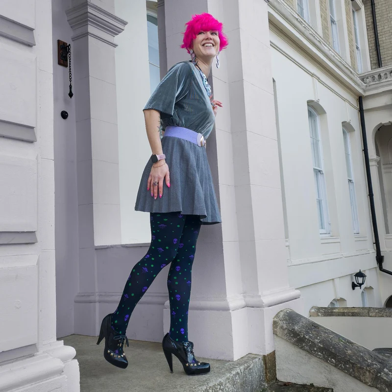 80 Denier Opaque Tights - Aliens