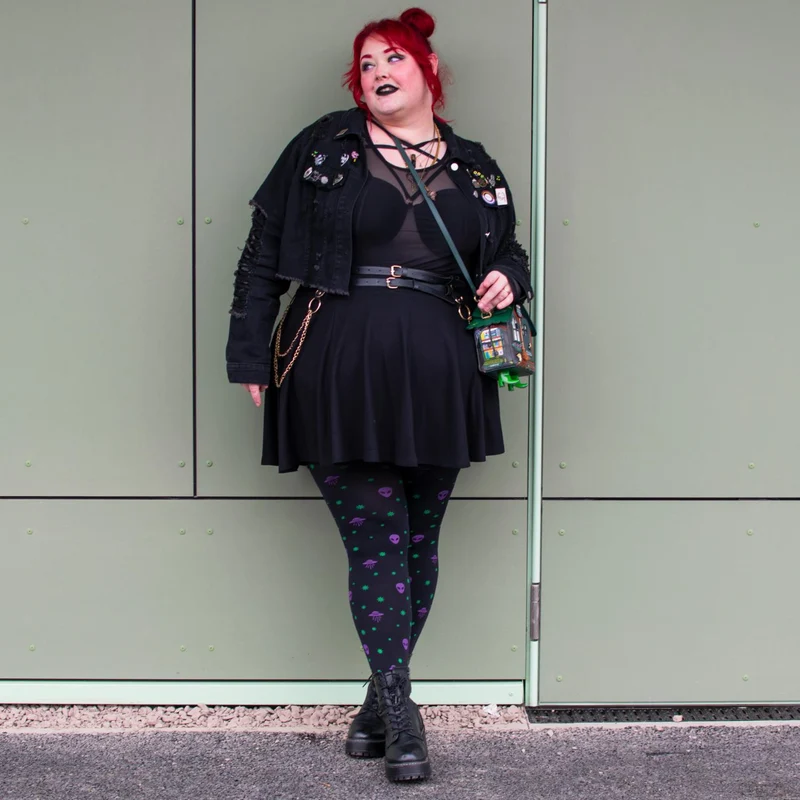 80 Denier Opaque Tights - Aliens