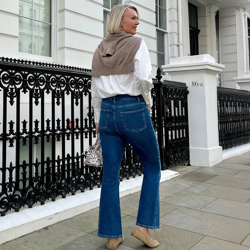 Organic Bootcut Jeans - Atlantic