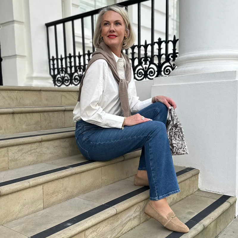 Organic Bootcut Jeans - Atlantic