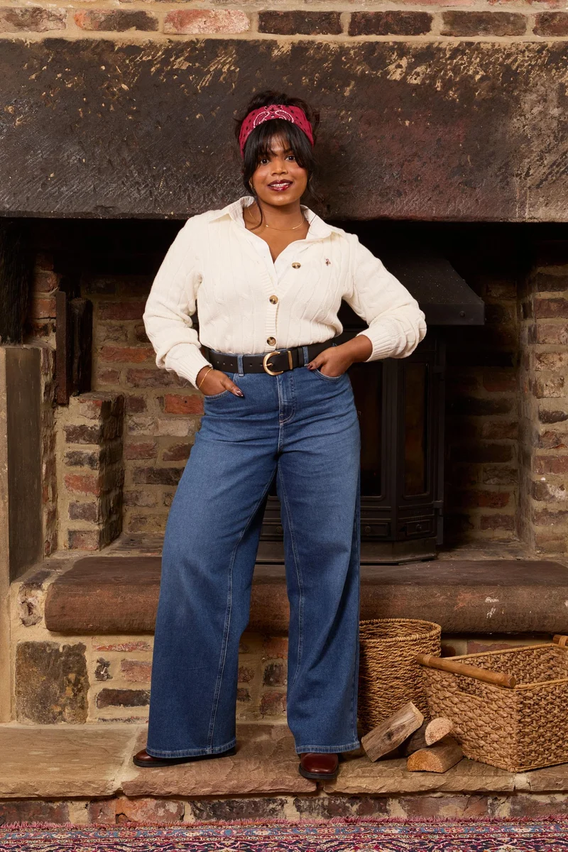 Organic Wide Leg Jeans - Atlantic