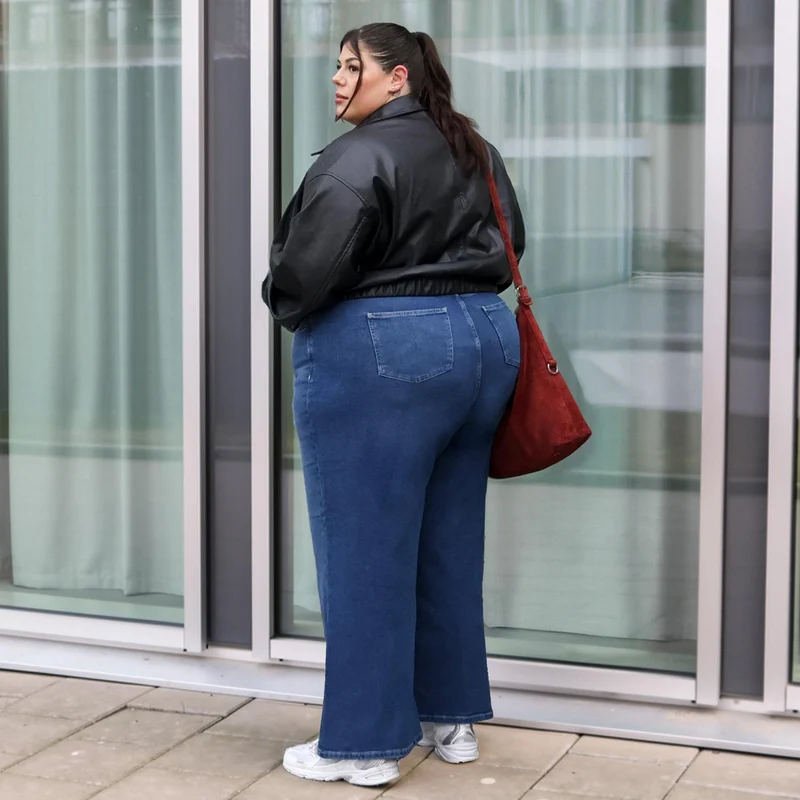 Organic Wide Leg Jeans - Atlantic