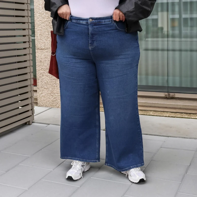 Organic Wide Leg Jeans - Atlantic