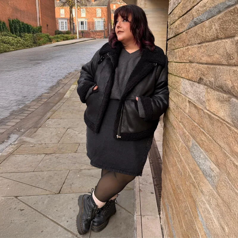 Bessie Aviator Jacket - Black