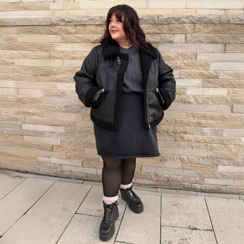 Bessie Aviator Jacket - Black