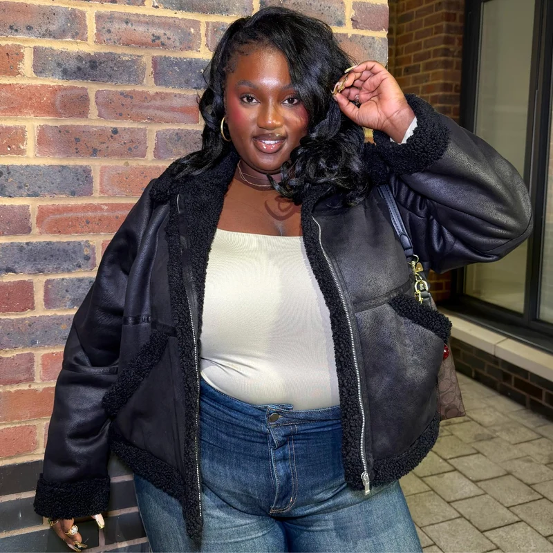 Bessie Aviator Jacket - Black