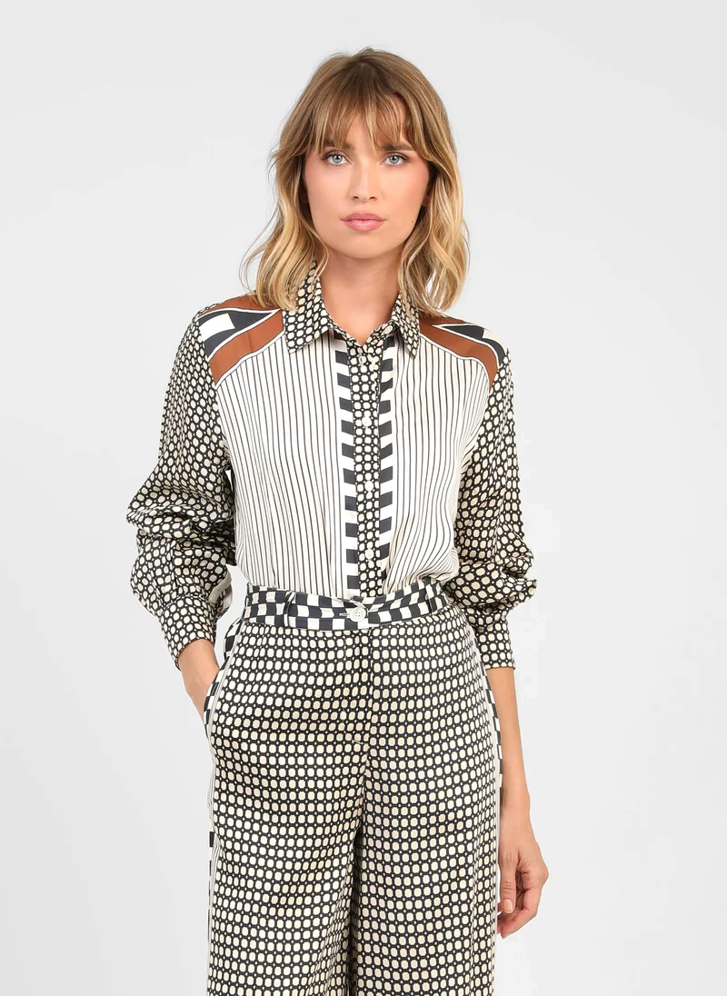 CHEMISE SHANONIE graphilo ecru