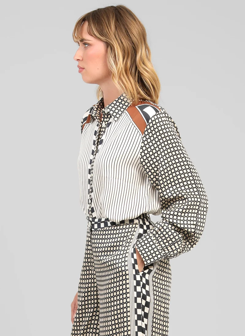 CHEMISE SHANONIE graphilo ecru